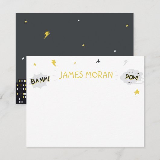 Kinderen Superhelden Notitiekaart Notitiekaartje (Voorkant / Achterkant)