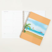 Kinderen surfen op tropisch strand, leuk zomerplez planner (Display)