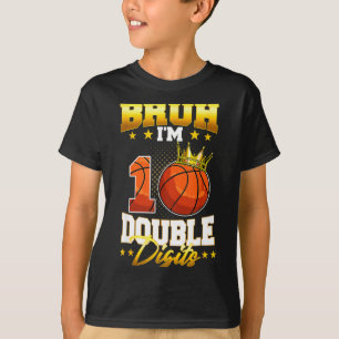 Kinderen T-shirt Bruh Dubbele Cijfers Basketbal 10