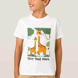 Kinderen t-shirt giraf afbeelding