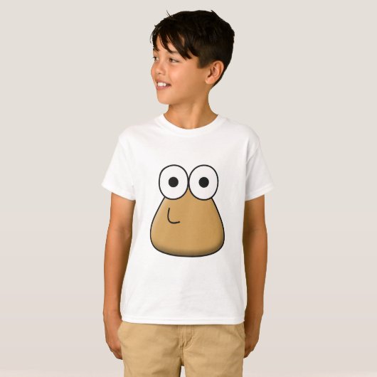 Kinderen T-shirt - Happy Baby Pou (Voorkant volledig)