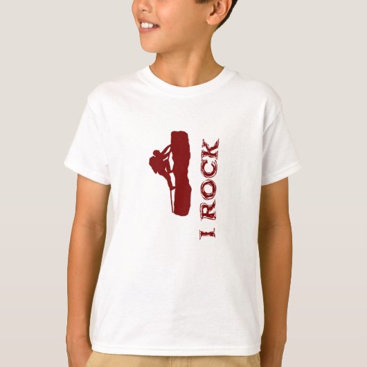 kinderen T-shirt in Rock (red) Unisex (Voorkant)