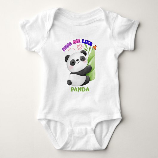 Kinderen T-shirt - Knuffel me als een panda 🐼 (Voorkant)