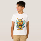 Kinderen T-shirt met Cartoon Schattige Bee Illustr (Voorkant volledig)