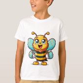 Kinderen T-shirt met Cartoon Schattige Bee Illustr (Voorkant)