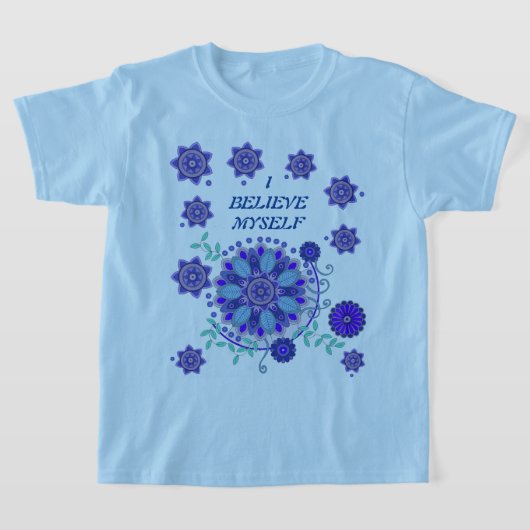kinderen T-shirt met creatieve bloemen (Laagn)