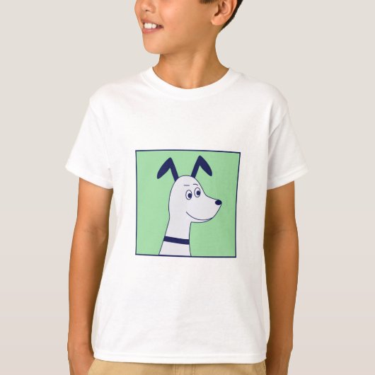 Kinderen T-Shirt met een tekenfilmhond (Voorkant)