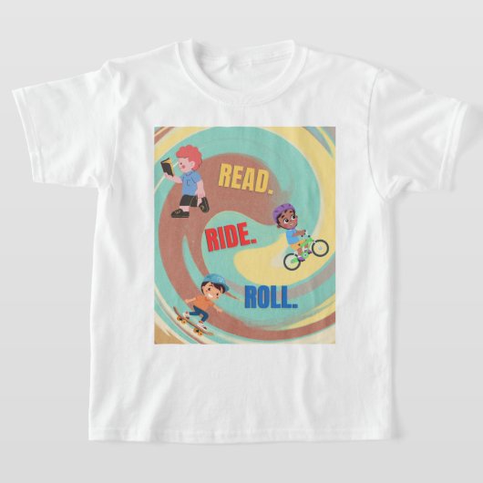 Kinderen T-shirt met kleurrijk design. (Laagn)