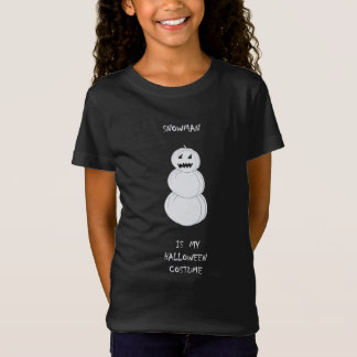 Kinderen T-shirt met pompoen sneeuwpop