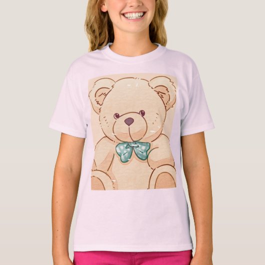kinderen t-shirt met teddy ontwerp (Voorkant)