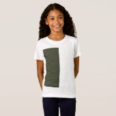 Kinderen T-shirt – Moss Green Textured Side Block (Voorkant volledig)
