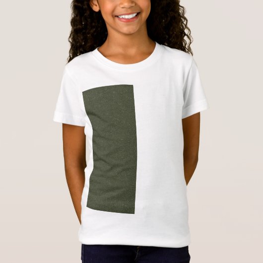 Kinderen T-shirt – Moss Green Textured Side Block (Voorkant)