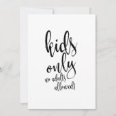 Kinderen Tafel Calligrafie Betaalbaar Trouw Teken Kaart (Voorkant)