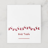 Kinderen Tafel Kerstkaarten Plaats Plaatskaartje (Buitenkant ongevouwen)