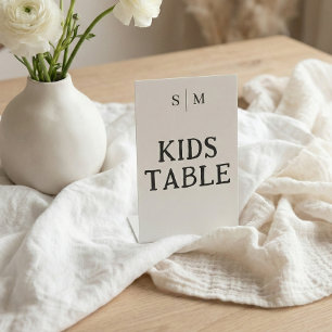 Kinderen Tafel Witte Bruiloft Reclamebord Met Voetstuk
