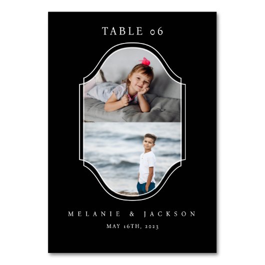 Kinderen Tafelnummer Fun Wedding Couple's Year Fot (Voorkant)