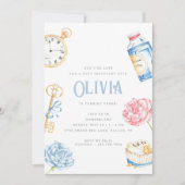 Kinderen Tea Party Wonderland Birthday Kaart (Voorkant)