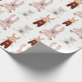 Kinderen Teddy Bear Cat Speelgoed Pattern Wrapping Cadeaupapier (Hoek)