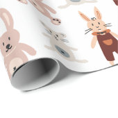 Kinderen Teddy Bear Cat Speelgoed Pattern Wrapping Cadeaupapier (Rol Hoek)
