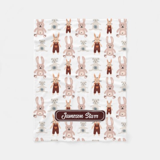 Kinderen Teddybeer Kat Panda Bunny Speelgoed Patro Fleece Deken (Voorkant)