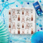 Kinderen Teddybeer Kat Panda Speelgoed Patroon Ver Papieren Bordje (Feest)