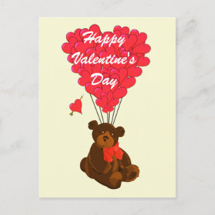 Kinderen teddybeer Valentijnse Feestdagenkaart