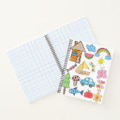 Kinderen tekenen het middelste ontwerp voor school notitieboek (Binnen)