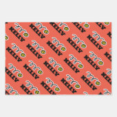 Kinderen tennis kerst aangepaste kleuren feestdag inpakpapier vel (Voorkant 2)