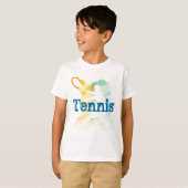 Kinderen Tennis Tee Shirt met aanpasbare print (Voorkant volledig)