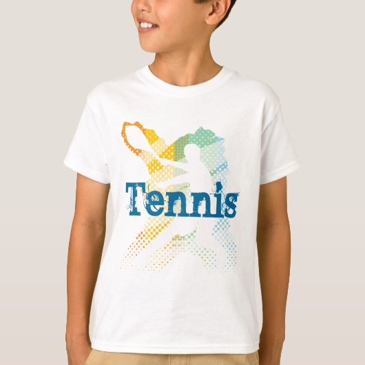Kinderen Tennis Tee Shirt met aanpasbare print (Voorkant)
