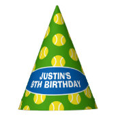 Kinderen tennisbal sport thema Verjaardagsfeest pe Feesthoedjes (Voorkant)