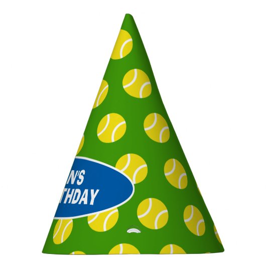 Kinderen tennisbal sport thema Verjaardagsfeest pe Feesthoedjes (Rechts)