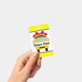 Kinderen terug naar school bus naam badge personal (Handheld)