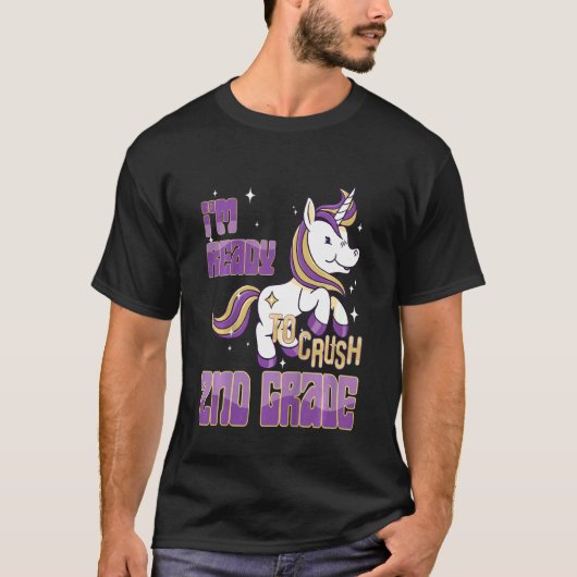 Kinderen Terug naar schoolmeisje Eerste Dag Tweede T-shirt (Voorkant)