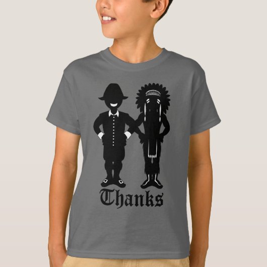 Kinderen Thanksgiving T-shirt Kind Biologisch Shir (Voorkant)