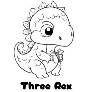 Kinderen Three Rex verjaardagsoutfit Dinosaur Kinder Shirts