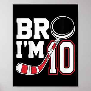 Kinderen Tien Jaar Oude T-shirt 10e Verjaardag Hoc Poster