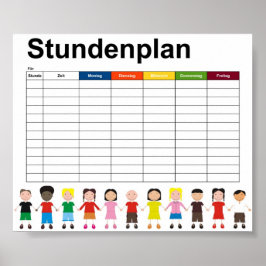 Kinderen / Tijdschema Poster