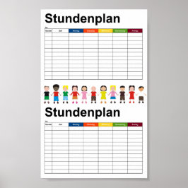 Kinderen / Tijdschema Poster