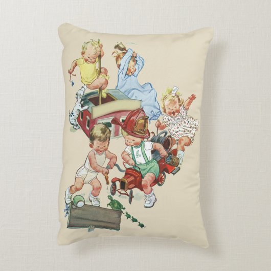  kinderen Toddlers die met brandweerwagens spelen Accent Kussen