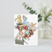  kinderen Toddlers die met brandweerwagens spelen Briefkaart (Staand voorkant)