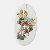  kinderen Toddlers die met brandweerwagens spelen Keramisch Ornament (Rechts)