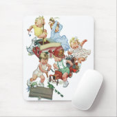  kinderen Toddlers die met brandweerwagens spelen Muismat (Met muis)