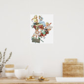  kinderen Toddlers die met brandweerwagens spelen Poster (Keuken)