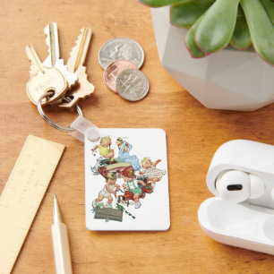  kinderen Toddlers die met brandweerwagens spelen Sleutelhanger