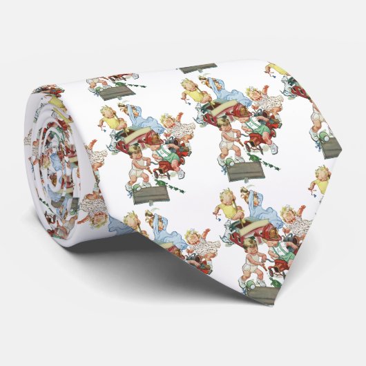  kinderen Toddlers die met brandweerwagens spelen Stropdas (Opgerold)