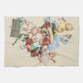  kinderen Toddlers die met brandweerwagens spelen Theedoek (Horizontaal)