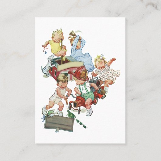  kinderen Toddlers die met brandweerwagens spelen Visitekaartje