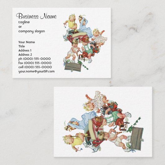  kinderen Toddlers die met brandweerwagens spelen Visitekaartje