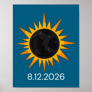 Kinderen Totale Zonsverduistering 12 augustus Poster